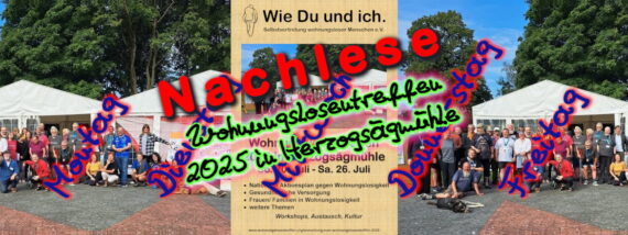 Nachlese zum Wohnungslosentreffen Herzogsägmühle 2025