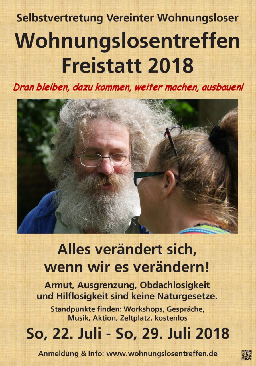 Plakat Wohnungslosentreffen Freistatt 2018